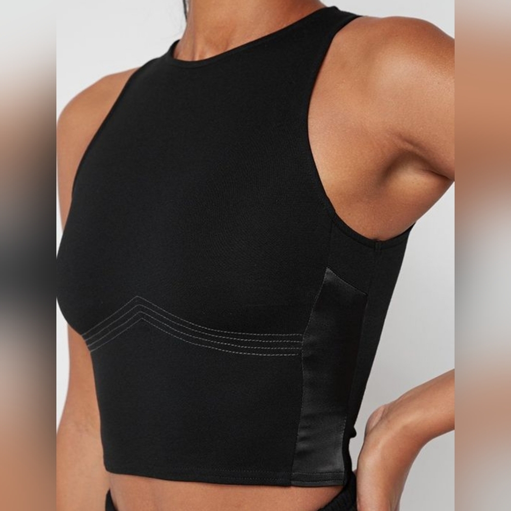 Maniere De Voir Black Cropped Top
